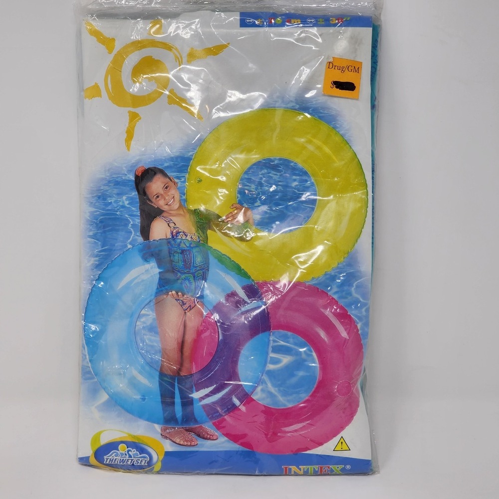 NEW Sealed‎ Vintage Intex The Wet Set Ring Pool Float 2001 Blue 30 inches